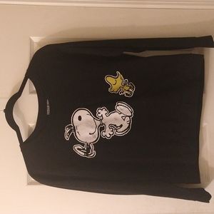Peanuts Snoopy Woodstock black sweater